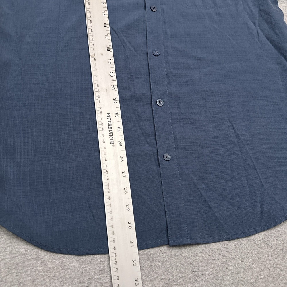 Columbia Camp Shirt Mens Large Blue Button Front Modal Short Sleeve Resort Beach - Picture 6 of 8
